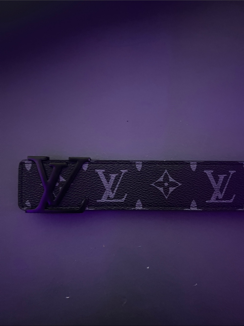 Louis Vuitton Black Monogram Leather Belt